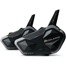 Midland BTR1 Advanced BT-Headset Motorradhelme Doppelset (2er Set)