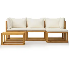 vidaXL 5-tlg. Garten-Lounge-Set mit Auflagen Massivholz Akazie