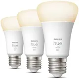 Philips by Signify Philips Hue White E27 9W/827, 3er-Pack (929001821627)