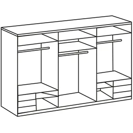 WIMEX Schwebetürenschrank Level by fresh to go 300 x 236 x 65 cm Beige/Grau