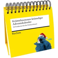 Reclam, Philipp Krümelmonsters krümeliger Adventskalender. 24 Postkarten für die