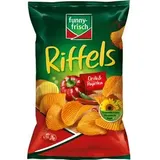 Funny-Frisch Chips Riffels Chili und Paprika, Kartoffelchips, 150g