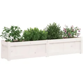vidaXL Pflanzkübel 150 x 31 x 31 cm Weiß