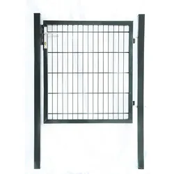 Gartentor Zauntor Einfahrtstor Stabmattenzaun Flügeltor Anthrazit Grau 1400 x 1000 mm