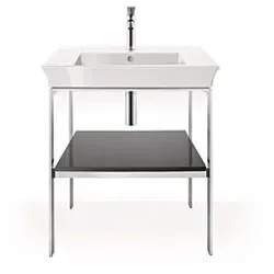 Duravit White Tulip Waschtisch-Konsole WT45400H1H1 68,4 x 45 cm, Graphit Hochglanz, bodenstehend, Metall