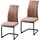 Hti-Living Schwingstuhl SallyP Polyester braun 4er Set