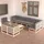 vidaXL Garten-Lounge-Set 10-tlg. natur/grau 3076729