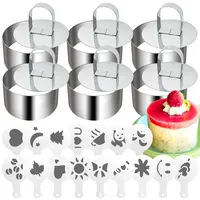 Daily Treasures 6 STK Kleine Tortenringe Set, Edelstahl Dessertringe
