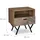 Relaxdays Nachttisch mit Schublade, Industrial Style, Wohn- & Schlafzimmer Beistelltisch, HxBxT: 53 x 50 x 42 cm, braun