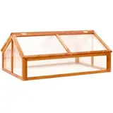 vidaXL Gewächshaus Braun 114x80x50 cm, Tannenholz - vidaXL