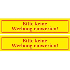 Hermann Schütz Aufkleber Bitte keine Werbung einwerfen 2er-Set Folie