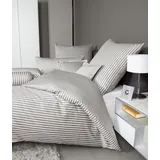 Kissenbezug JANINE "modernclassic 3912", braun (vulkan), B:80cm L:80cm, Mako-Satin, Obermaterial: 100% Baumwolle, Kissenbezüge, Kissenbezug, mit Reißverschluss, Kissenhülle in Gr. 40x80 oder 80x80 cm