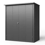 GFP Primeyard Geräteschrank Metall 156x84x181 cm Gartenschrank anthrazit inkl. Fußboden