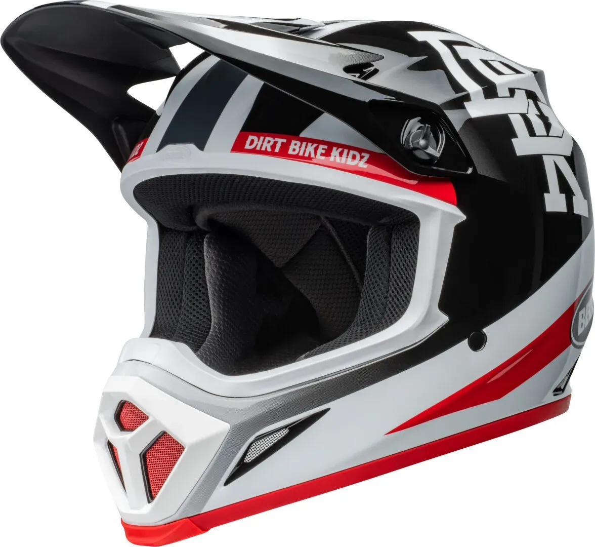 Bell MX-9 MIPS Twitch DBK 24 Motocross Helm, schwarz-weiss-rot, Größe 2XL für Männer