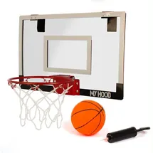 My Hood Mini-Basketballkorb und Ballset 304000 Grau/Transparent