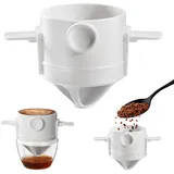 Jinsion Kaffeefilter Wiederverwendbar, Kaffeetropfer Tragbar Kaffeefilter Edelstahl Kaffeefilterhalter Papierloser Permanenter Filter für Zuhause Büro Reisen Camping Manuelle Kaffeeherstellung