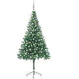 vidaXL Künstlicher Weihnachtsbaum Beleuchtung Kugeln 210 cm 910 Zweige