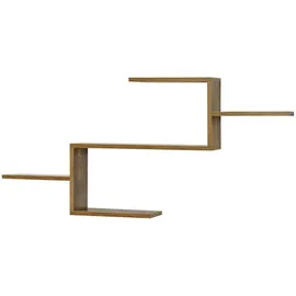 [en.casa] Flekkefjord Wandregal 104 x 14,5 x 49,5 cm Braun