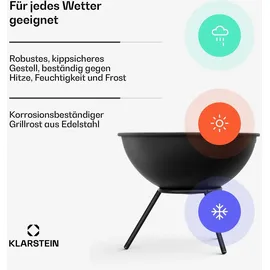 Klarstein Feuerschale Ø 40 cm Schwarz