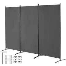 Vevor Raumteiler 3 Paneele Raumteiler 260 x 184 x 52 cm, faltbarer Sichtschutz & tragbarer Trennwandteiler zur Raumtrennung, freistehende Raumteiler für Büro Schlafzimmer Arbeitszimmer, Grau
