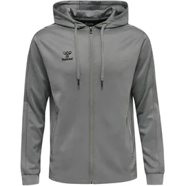 hummel Core XK Poly Zip Hood Sweat - Grau L