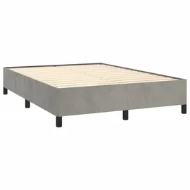 vidaXL Boxspringbett 140 x 200 cm Hellgrau