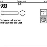 Industrial Quality Supplies DIN 933/ISO 4017 Sechskantschraube VG M18x75