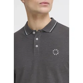 !Solid Langarm-Poloshirt SOLID "Langarm-Poloshirt SDHangor", Herren, Gr. L, grau (med grau m), Obermaterial: 60% Baumwolle CO. 40% Polyester PES., Shirts
