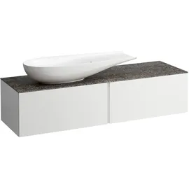 Laufen Schubladenelement, ILBAGNOALESSI 500x1600x370, Marrone Naturale, 2 Schubladen