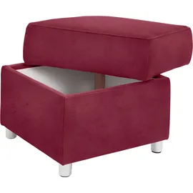 sit&more Hocker Sonoma mit Stauraumfach 58 x 45 x 48 cm Rot