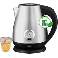 Homelux 1,7L Wasserkocher Edelstahl 2200W Retro Wasserkocher Elektrischer mit