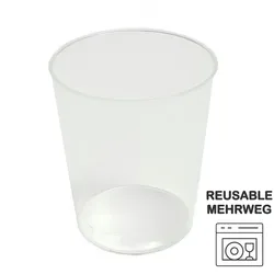 250 MEHRWEG Schnapsbecher 2cl Plastik transparent unzerbrechlich