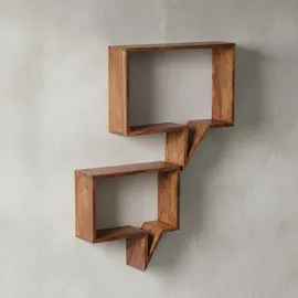 KADIMA DESIGN Wandregal Nako 50 x 13 x 49 cm Braun