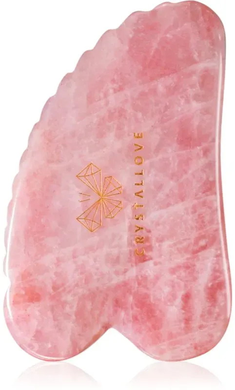 Crystallove Rose Quartz 3D Gua Sha Massage Hilfsmittel 1 St.