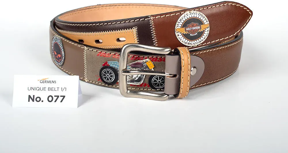 Harley Davidson Ledergürtel Herren - Unikat No. 077