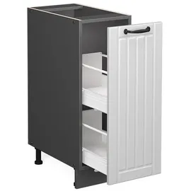 Vicco Apothekerschrank Fame-Line 30 x 51,6 x 82 cm Anthrazit/Weiß