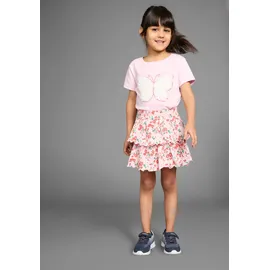 KangaROOS Volantrock in rosa geblümt), | Gr.: 104/110