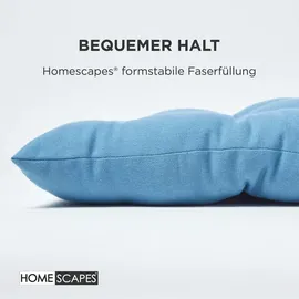 Homescapes Bankauflage 108 x 42 x 5 cm blau 2 St.