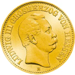 Deutsches Reich/Hessen 20 Mark 1874 Ludwig III.