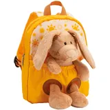 NICI Rucksack mit Plüschtier 21x26cm Hase 25cm gelb