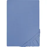 biberna Jersey-Spannbetttuch 0077155 blau 1x 180x200 cm