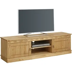 TV-Board HOME AFFAIRE "Indra", beige (natur), B:160cm H:45cm T:40cm, Massivholz, Sideboards, wahlweise in 2 Breiten, Fernsehtisch