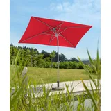 Schneider SCHIRME Porto rot, Obermaterial: 100% Polyester, Standschirme, Stahl/Polyester