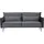 SalesFever 3-Sitzer Sofa Samt Grau 368510