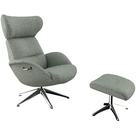 flexlux Relaxsessel More Polyester 90 x 107 x 89 cm Blau mit Kopfteil