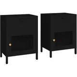 vidaXL Nachtschrank 40 x 30 x 54,5 cm Schwarz