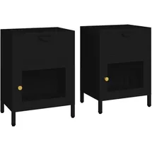 vidaXL Nachtschrank 40 x 30 x 54,5 cm Schwarz