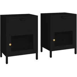 vidaXL Nachtschrank 40 x 30 x 54,5 cm Schwarz