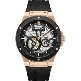 Kenneth Cole Herrenuhr Automatikuhr schwarz / roségold onesize Herren 43 mm KCWGZ0080802, KCWGZ0080803