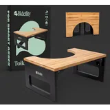 Bidetlity Toilettenhocker Bambus Classic Black – Klappbarer WC Hocker | Klohocker & Kackhocker
